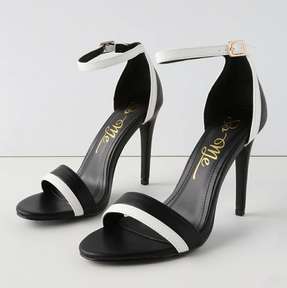 COPY - Anabel Black Ankle Strap Heels!